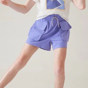 Athlete Girl Backpackin' Cargo 3" Shorts Purple Violet Size M 8-10